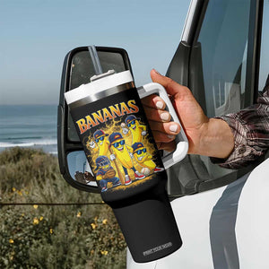Funny Bananas Tumbler With Handle Lets Go Banana Cute Banana Lovers Bootleg TS10 Print Your Wear