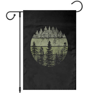 Retro Forest Trees Outdoors Nature Garden Flag Vintage Wildlife TS10 Black Print Your Wear