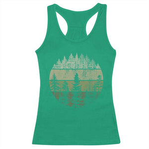 Retro Forest Trees Outdoors Nature Racerback Tank Top Vintage Wildlife TS10 Irish Green Print Your Wear