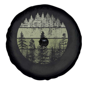 Retro Forest Trees Outdoors Nature Spare Tire Cover Vintage Wildlife TS10 Print Your Wear