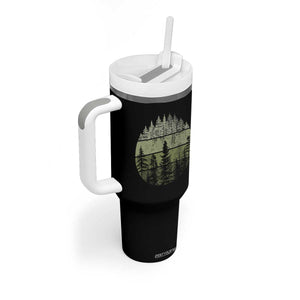 Retro Forest Trees Outdoors Nature Tumbler With Handle Vintage Wildlife TS10 Print Your Wear