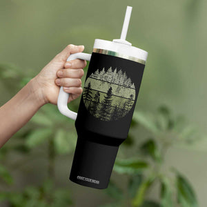 Retro Forest Trees Outdoors Nature Tumbler With Handle Vintage Wildlife TS10 Print Your Wear
