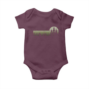 Trees Wildlife Nature Vintage Forest Baby Onesie TS10 Maroon Print Your Wear