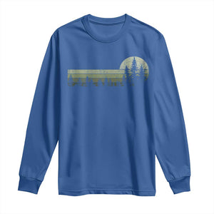 Trees Wildlife Nature Vintage Forest Long Sleeve Shirt TS10 Royal Blue Print Your Wear