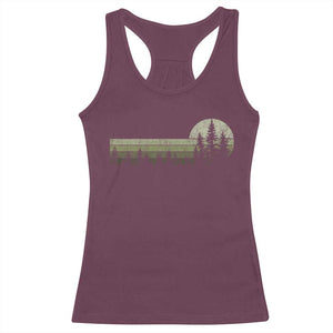 Trees Wildlife Nature Vintage Forest Racerback Tank Top TS10 Maroon Print Your Wear