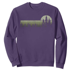Trees Wildlife Nature Vintage Forest Sweatshirt TS10 Purple Print Your Wear