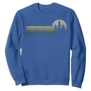 Trees Wildlife Nature Vintage Forest Sweatshirt TS10 Royal Blue Print Your Wear