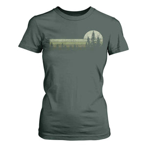 Trees Wildlife Nature Vintage Forest T Shirt For Women TS10 Dark Forest Green Print Your Wear
