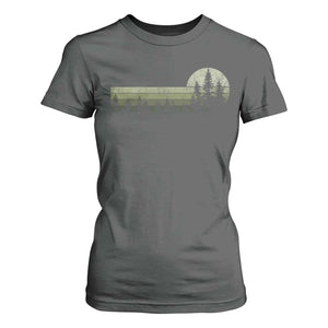 Trees Wildlife Nature Vintage Forest T Shirt For Women TS10 Dark Heather Print Your Wear