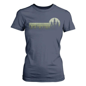 Trees Wildlife Nature Vintage Forest T Shirt For Women TS10 Navy Print Your Wear