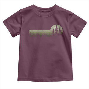 Trees Wildlife Nature Vintage Forest Toddler T Shirt TS10 Maroon Print Your Wear