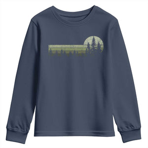 Trees Wildlife Nature Vintage Forest Youth Sweatshirt TS10 Navy Print Your Wear