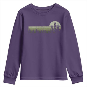 Trees Wildlife Nature Vintage Forest Youth Sweatshirt TS10 Purple Print Your Wear