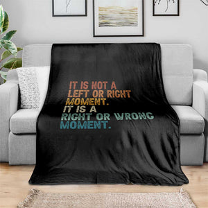 Retro Cory Booker Quotes Throw Blanket This is a Right or Wrong Moment Subtle FDT TS10 Print Your Wear