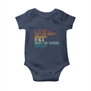 Retro Cory Booker Quotes Baby Onesie This is a Right or Wrong Moment Subtle FDT TS10 Navy Print Your Wear