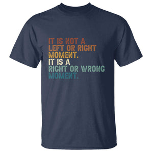 Retro Cory Booker Quotes T Shirt This is a Right or Wrong Moment Subtle FDT TS10 Navy Print Your Wear