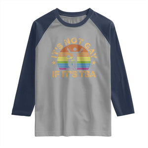Funny It is Not Gay If It is TSA Security Raglan Shirt TS10 Sport Gray Navy Print Your Wear
