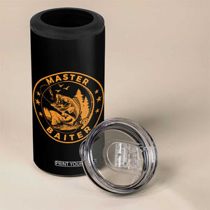 Master Baiter 4 in 1 Can Cooler Tumbler Retro Bass Fishing Funny Fisher Fish Fisherman TS10 Print Your Wear