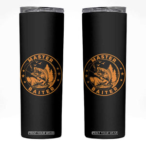 Master Baiter Skinny Tumbler Retro Bass Fishing Funny Fisher Fish Fisherman TS10 Black Print Your Wear