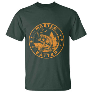 Master Baiter T Shirt Retro Bass Fishing Funny Fisher Fish Fisherman TS10 Dark Forest Green Print Your Wear