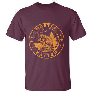 Master Baiter T Shirt Retro Bass Fishing Funny Fisher Fish Fisherman TS10 Maroon Print Your Wear