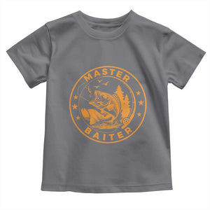 Master Baiter Toddler T Shirt Retro Bass Fishing Funny Fisher Fish Fisherman TS10 Charcoal Print Your Wear