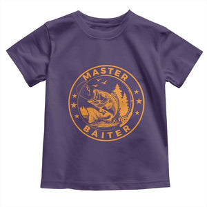 Master Baiter Toddler T Shirt Retro Bass Fishing Funny Fisher Fish Fisherman TS10 Purple Print Your Wear
