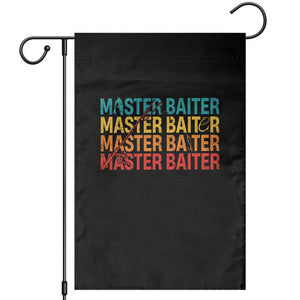 Master Baiter Garden Flag Retro Bass Fishing Funny Fish Fisherman TS10 Black Print Your Wear