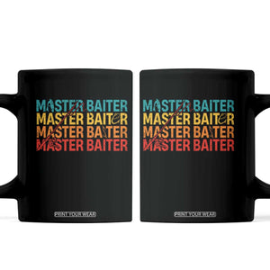 Master Baiter Coffee Mug Retro Bass Fishing Funny Fish Fisherman TS10 Black Print Your Wear