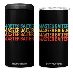 Master Baiter 4 in 1 Can Cooler Tumbler Retro Bass Fishing Funny Fish Fisherman TS10 One Size: 16 oz Black Print Your Wear
