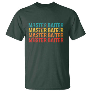Master Baiter T Shirt Retro Bass Fishing Funny Fish Fisherman TS10 Dark Forest Green Print Your Wear