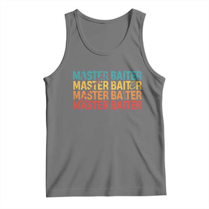 Master Baiter Tank Top Retro Bass Fishing Funny Fish Fisherman TS10 Black Heather Print Your Wear