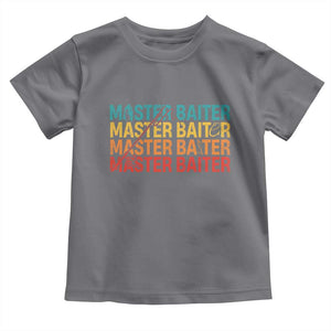 Master Baiter Toddler T Shirt Retro Bass Fishing Funny Fish Fisherman TS10 Charcoal Print Your Wear
