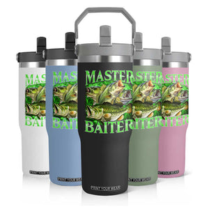 Master Baiter Flip Straw Tumbler Funny Bass Fishing Fisher Bootleg Graphic TS10 Print Your Wear