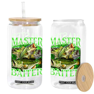 Master Baiter Glass Can Funny Bass Fishing Fisher Bootleg Graphic TS10 Print Your Wear