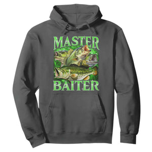 Master Baiter Hoodie Funny Bass Fishing Fisher Bootleg Graphic TS10 Dark Heather Print Your Wear