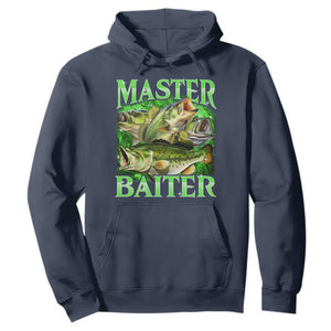 Master Baiter Hoodie Funny Bass Fishing Fisher Bootleg Graphic TS10 Navy Print Your Wear