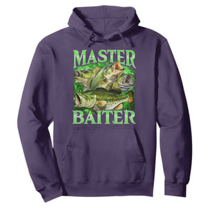 Master Baiter Hoodie Funny Bass Fishing Fisher Bootleg Graphic TS10 Purple Print Your Wear