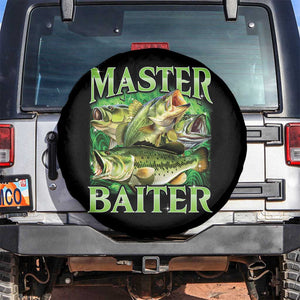 Master Baiter Spare Tire Cover Funny Bass Fishing Fisher Bootleg Graphic TS10 No hole Black Print Your Wear
