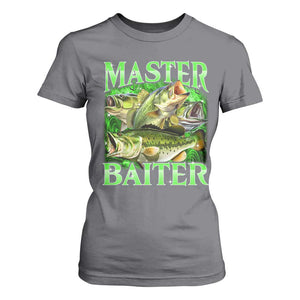 Master Baiter T Shirt For Women Funny Bass Fishing Fisher Bootleg Graphic TS10 Charcoal Print Your Wear