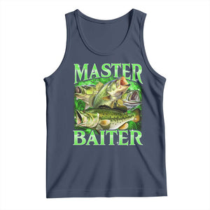 Master Baiter Tank Top Funny Bass Fishing Fisher Bootleg Graphic TS10 Navy Print Your Wear