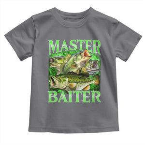 Master Baiter Toddler T Shirt Funny Bass Fishing Fisher Bootleg Graphic TS10 Charcoal Print Your Wear