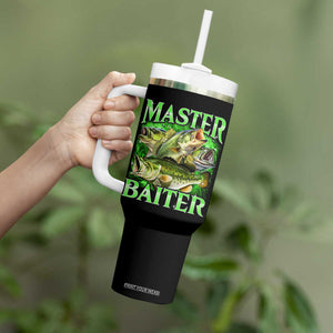 Master Baiter Tumbler With Handle Funny Bass Fishing Fisher Bootleg Graphic TS10 Print Your Wear