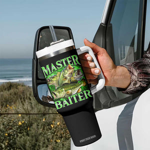 Master Baiter Tumbler With Handle Funny Bass Fishing Fisher Bootleg Graphic TS10 Print Your Wear