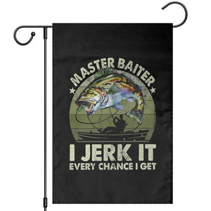 Retro Master Baiter Garden Flag Funny Bass Fishing Fisher TS10 Black Print Your Wear
