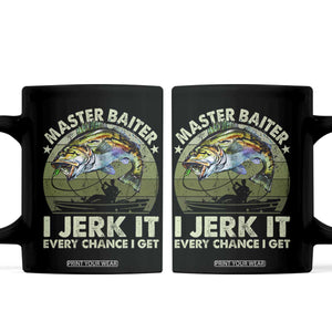 Retro Master Baiter Coffee Mug Funny Bass Fishing Fisher TS10 Black Print Your Wear