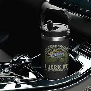 Retro Master Baiter Flip Straw Tumbler Funny Bass Fishing Fisher TS10 Print Your Wear