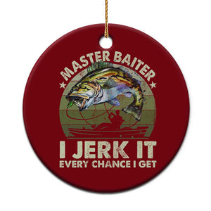 Retro Master Baiter Ceramic Ornament Funny Bass Fishing Fisher TS10 1pc Red Print Your Wear