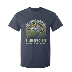 Retro Master Baiter T Shirt For Kid Funny Bass Fishing Fisher TS10 Navy Print Your Wear