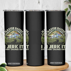 Retro Master Baiter Skinny Tumbler Funny Bass Fishing Fisher TS10 Print Your Wear